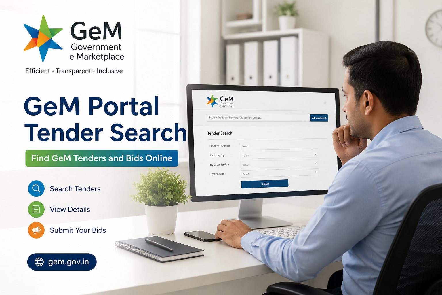 GeM Portal Tender Search | Find GeM Tenders and Bids Online
